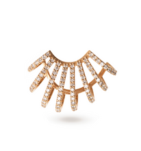 Load image into Gallery viewer, Rose gold and crystal decorative piece on a white background