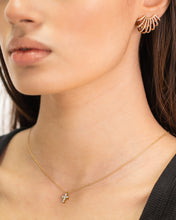 Load image into Gallery viewer, 18K Yellow Gold Diamond Cross Necklace