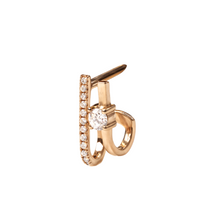 Load image into Gallery viewer, 18K Rose Gold Two-in-One Diamond Earring