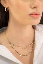 Load image into Gallery viewer, Golden Sway Beaded Oval Charm Necklace