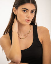 Load image into Gallery viewer, Golden Sway Beaded Oval Charm Necklace