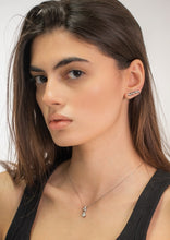 Load image into Gallery viewer, 18K White Gold Mixed Diamond Cuts Ear Climber