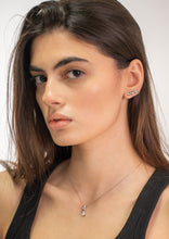 Load image into Gallery viewer, 18K White Gold Pendant Necklace with Mixed Diamond Cuts