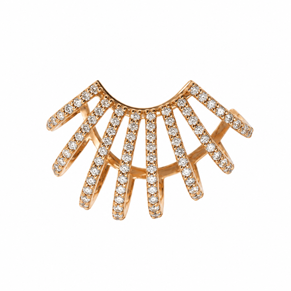 18K Rose Gold  Diamond Ear-Hugging Armor