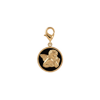 18K Yellow Gold Angel Medallion Pendant