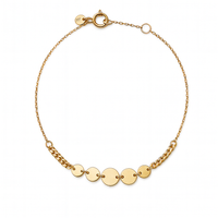 18K Yellow Gold Disc Chain Bracelet