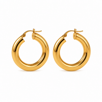 18K Yellow Gold Hoops