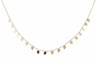 18K Yellow Gold Leaf Drop Necklace