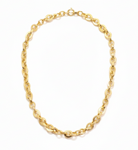 18K Yellow Gold Rounded Link Chain Necklace