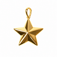 18K Yellow Gold Star Pendant