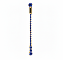 Load image into Gallery viewer, Blue Sapphires Drop 18K Yellow Gold Earring
