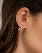 Load image into Gallery viewer, 18K Rose Gold Back-Set Drop Diamond Earring
