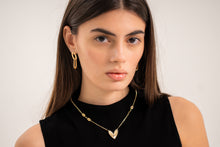 Load image into Gallery viewer, 18K Yellow Gold Interlocking Drop Earrings
