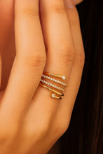Load image into Gallery viewer, 18K Rose Gold Wrapped Silhouette Diamond Ring
