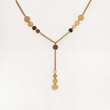 Load image into Gallery viewer, 18K Yellow Gold Y-Necklace with Graduated Polished Discs
