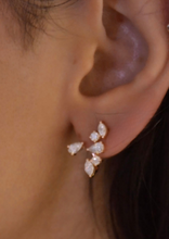 Load image into Gallery viewer, 18K Rose Gold Back-Set Drop Diamond Earring
