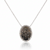 Virgin Medallion Diamond Necklace