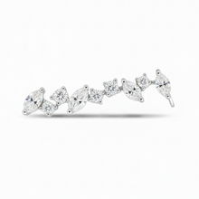 Load image into Gallery viewer, 18K White Gold Mixed Diamond Cuts Ear Climber
