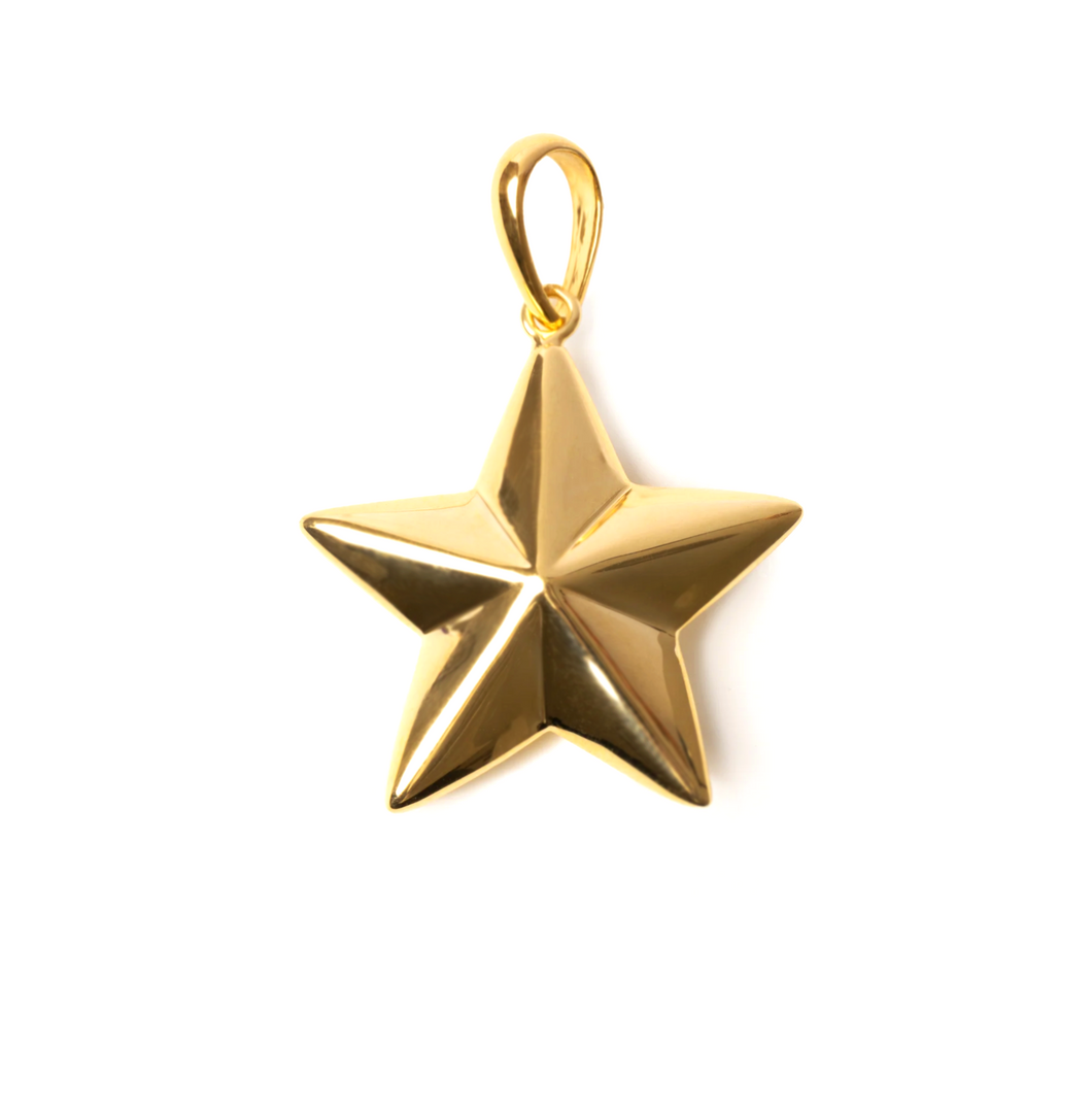 18K Yellow Gold Star Pendant